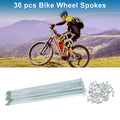 Set 14G Bicycle Wheel Spokes 203mm Galvanized Carbon Steel (Replacement)