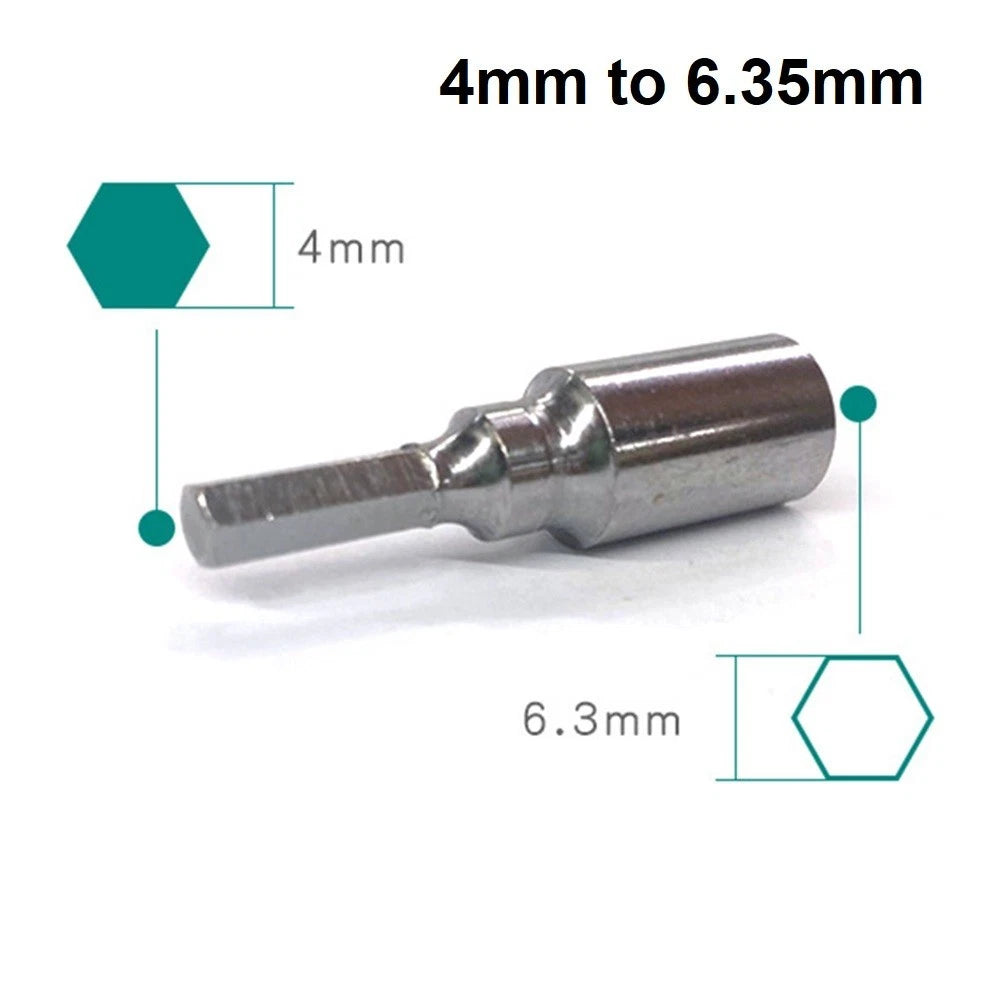 Flexible Magnetic Adapter Socket Set for Screwdriver Drills (4mm to 6.35mm)