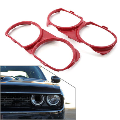 Pair Front Headlight Bezel for Dodge Challenger (2015–2021) 68259055AB CH2510102