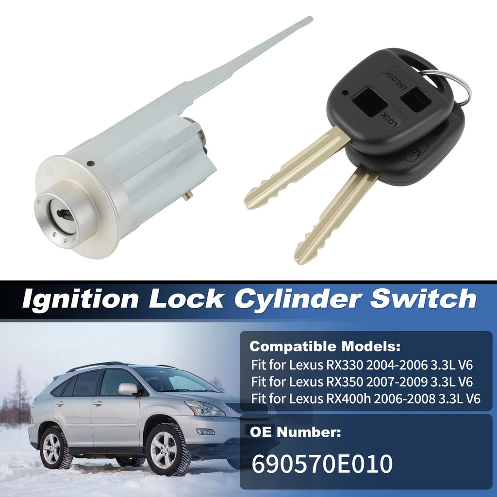 Ignition Lock Cylinder Switch 690570E010 with 2 Keys for Lexus RX330 (2004–2006)