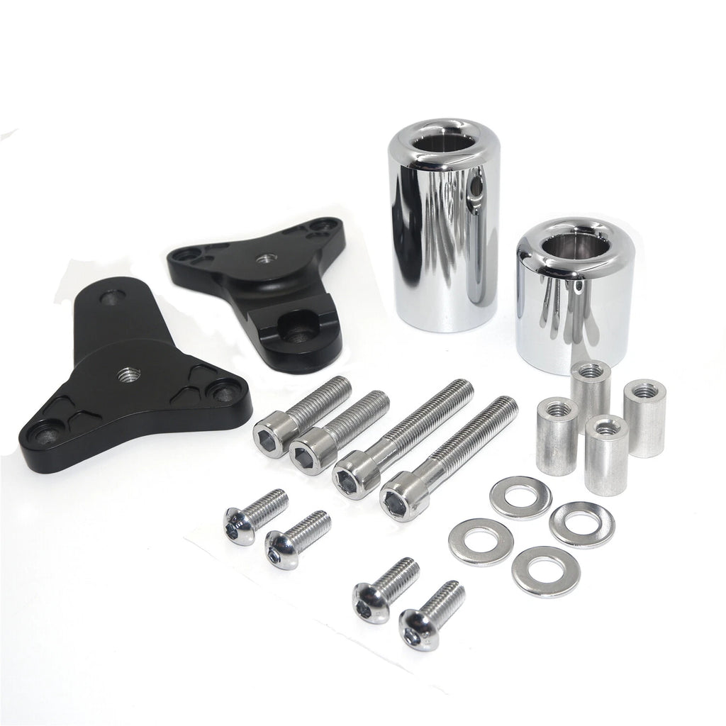 HTT Aluminum Chromed No Cut Frame Slider Crash Protector for Suzuki (2011–2020)