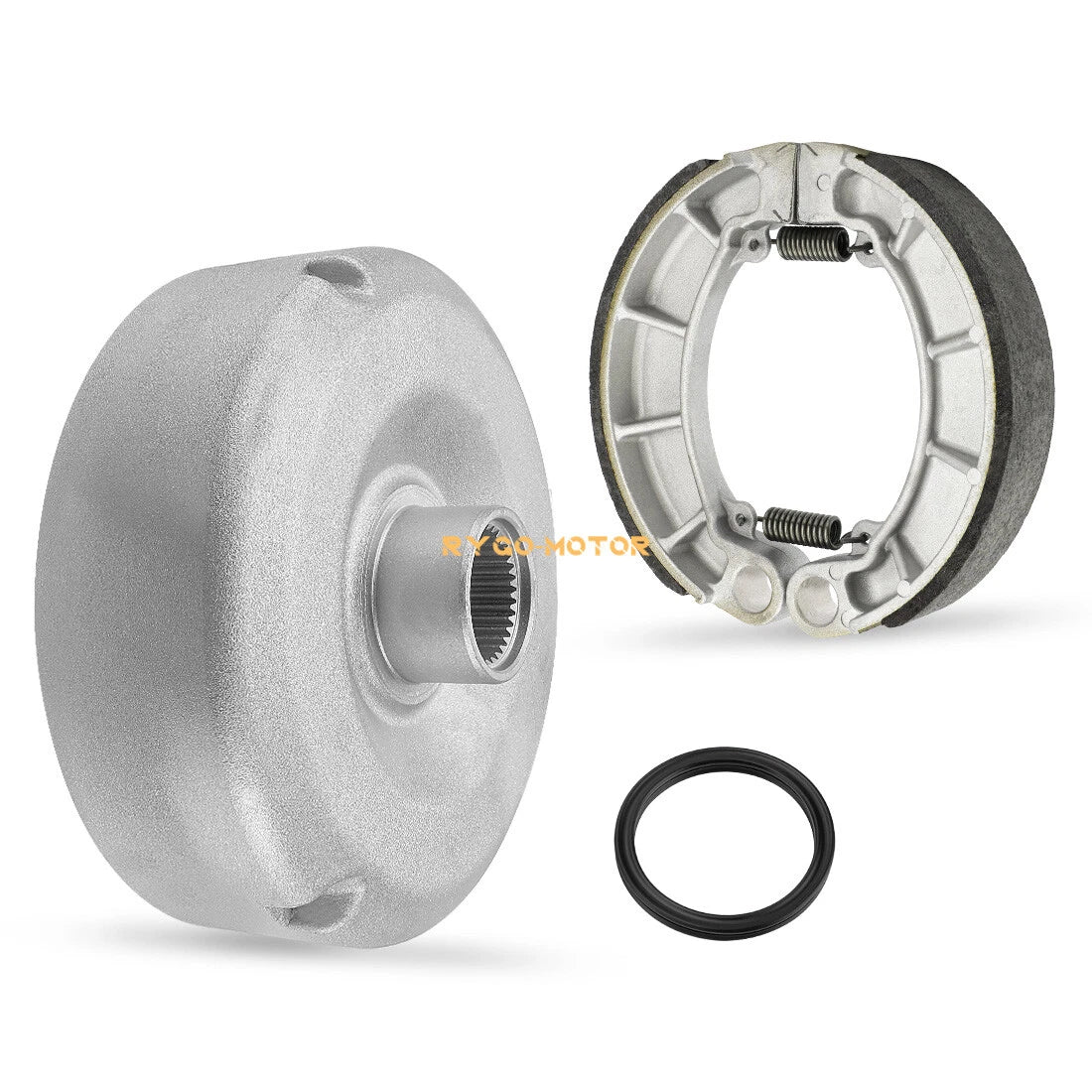 Rear Brake Drum Hub & Brake Shoes for Honda Rancher 420 TRX420 (2007–2013)