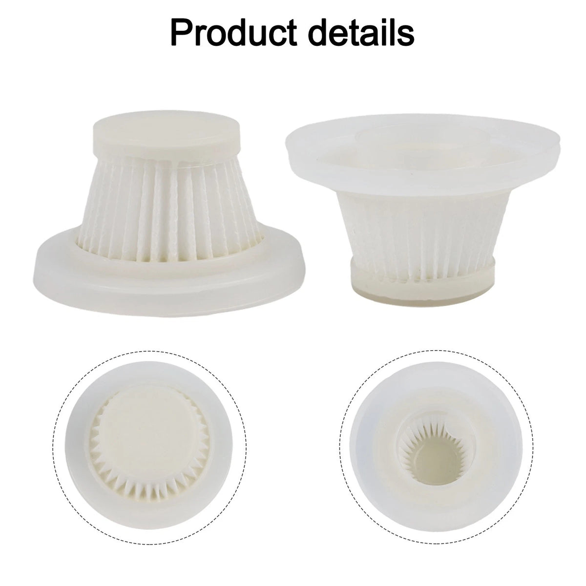 5 Pack Vacuum Filter Replacement for Drecell VC021 Car Vacuum Cleaner