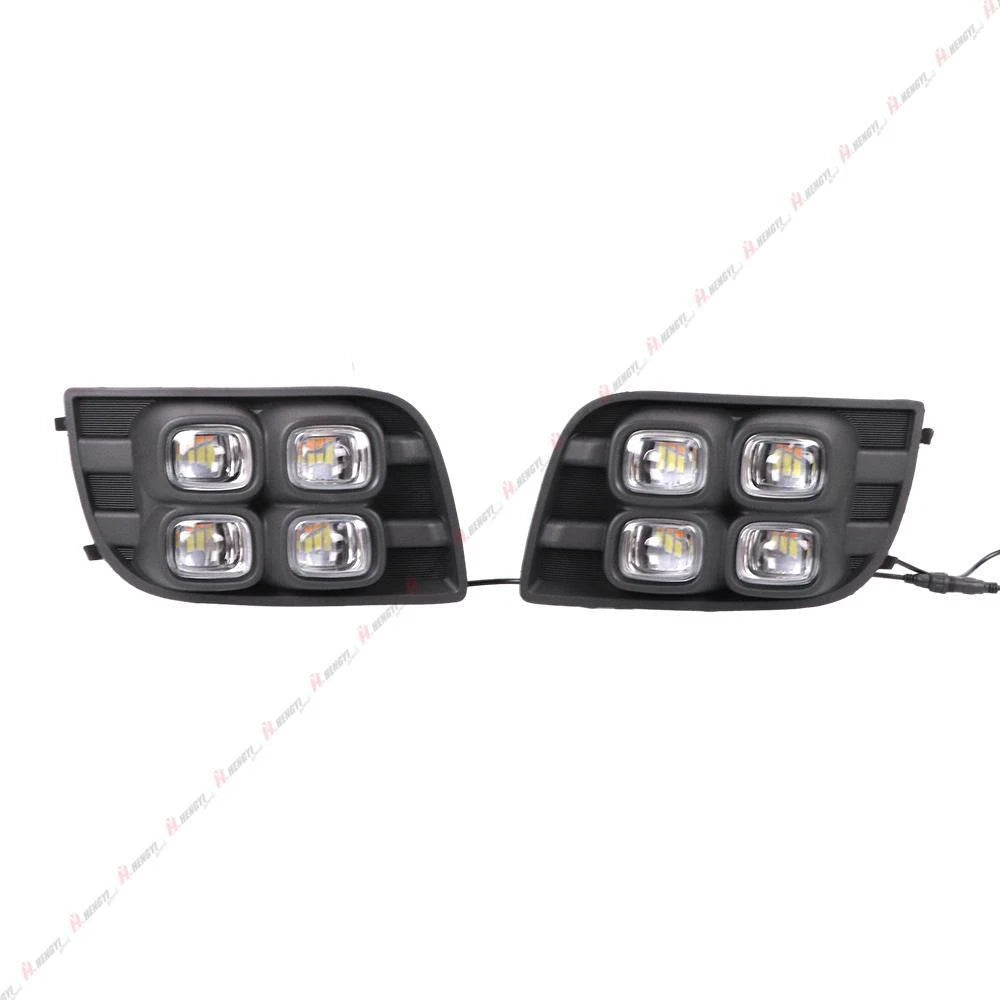4X LED Fog Lamps for Toyota Sequoia (2007–2017) DRL with Blinker