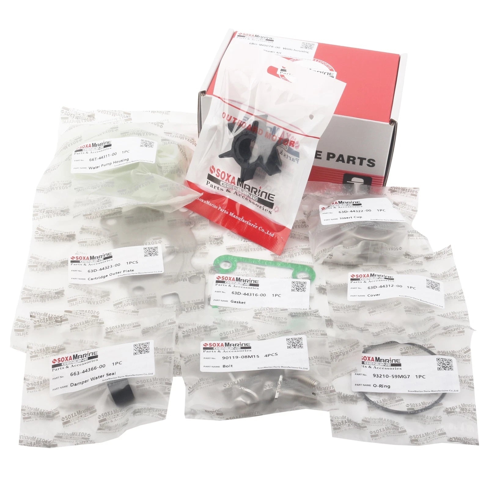 Water Pump Rebuild Service Kit 6BG-W0078-00 for Yamaha Outboard