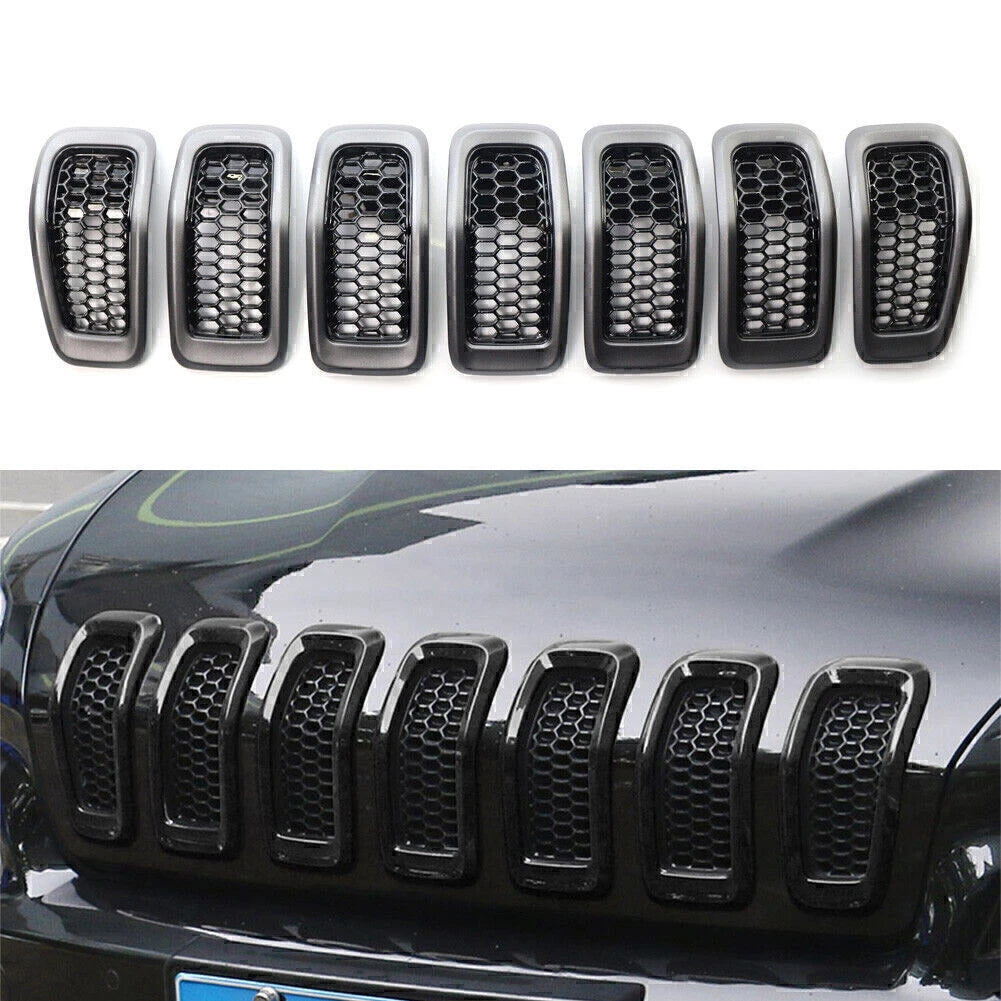 7PCS Honeycomb Grille Inserts for Jeep Cherokee (2014–2018)