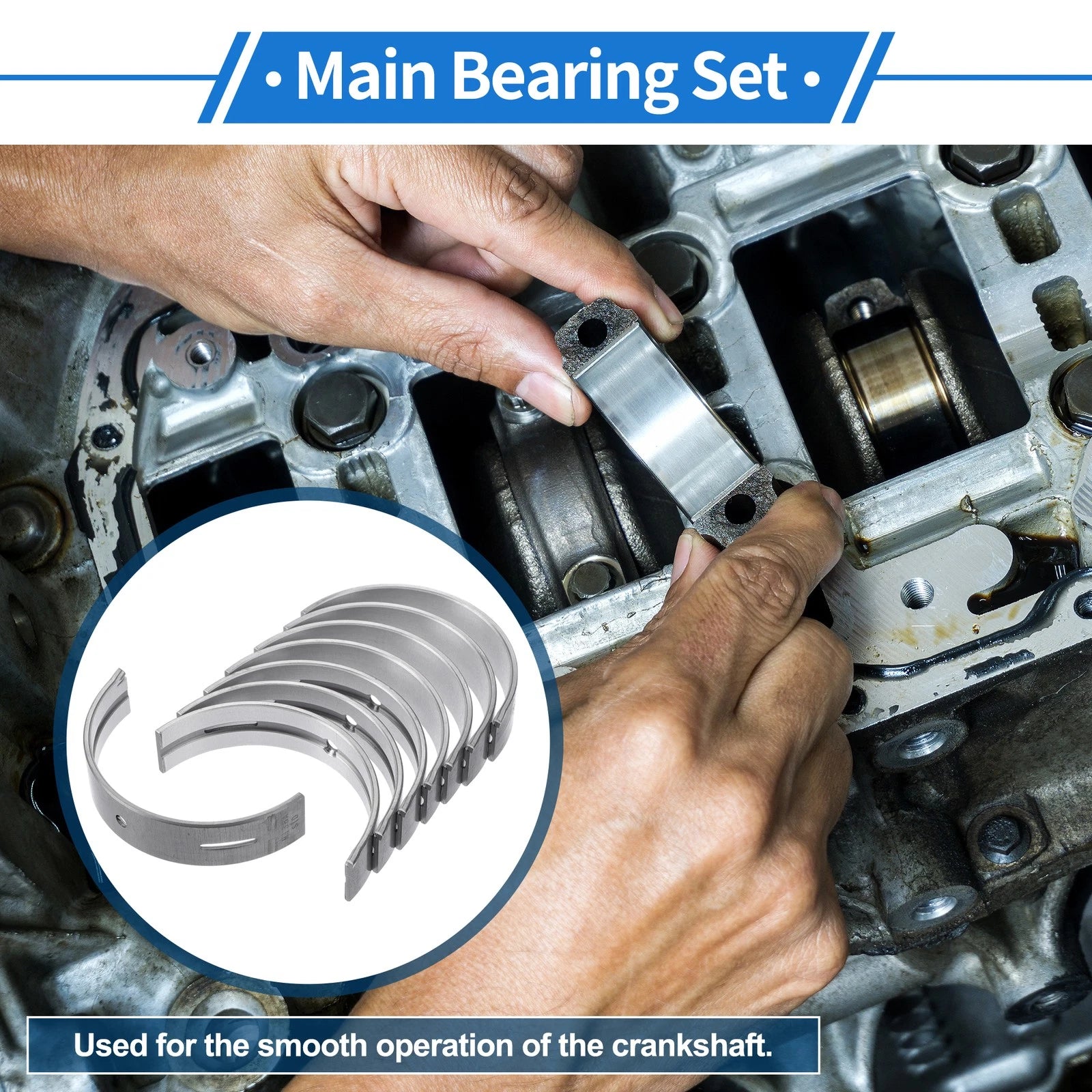 Main Bearing Set Replacement for Mitsubishi Pajero (2000–2012)