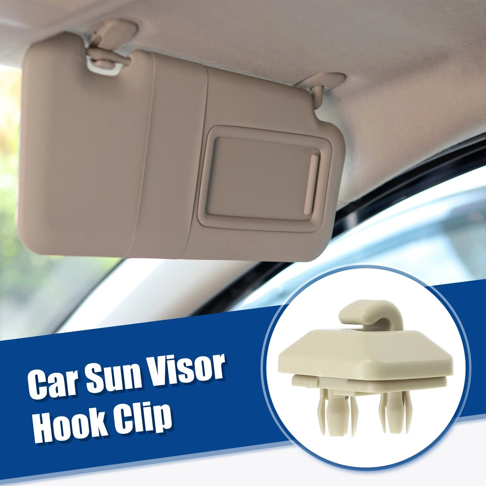 Sun Visor Clips 4 Pcs Replacement for Audi A3 A4 (2005–2020) Beige