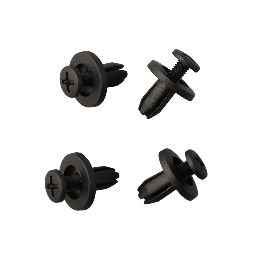 Rivet Clips for Bumper Fender Fastener Replacement (Black)