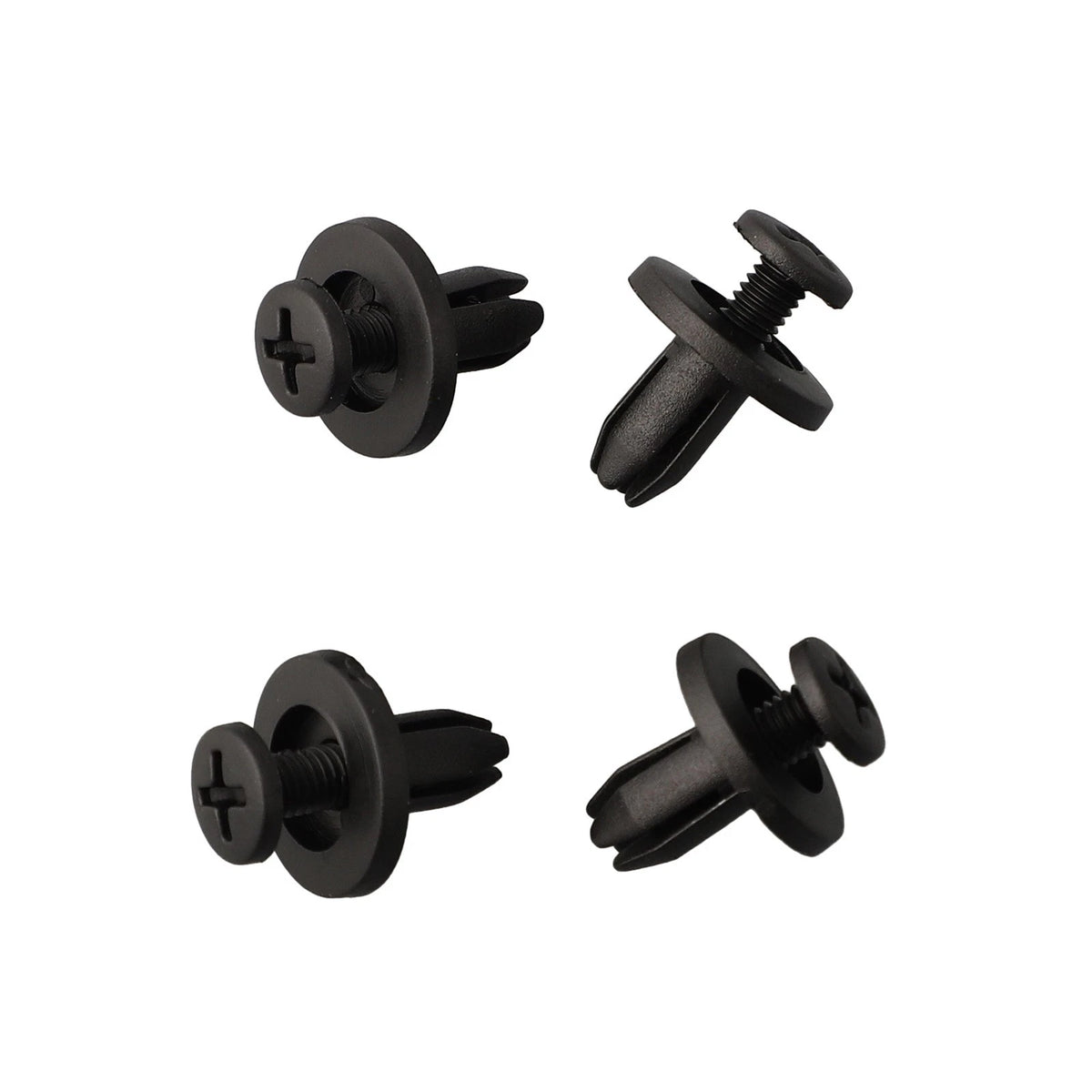 Rivet Clips for Bumper Fender Fastener Replacement (Black)