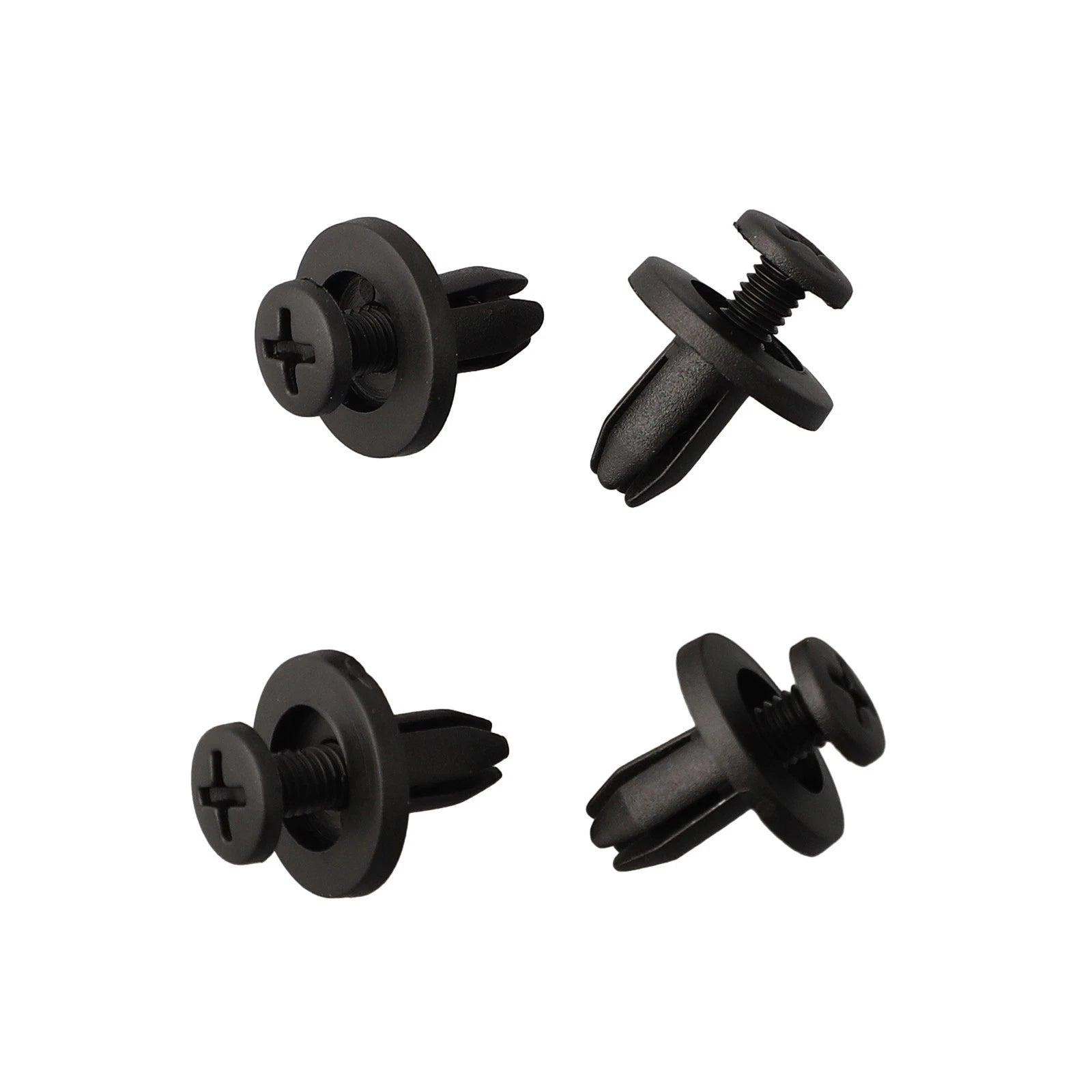 Rivet Clips for Bumper Fender Fastener Replacement (Black)