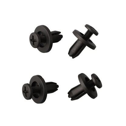 Rivet Clips for Bumper Fender Fastener Replacement (Black)