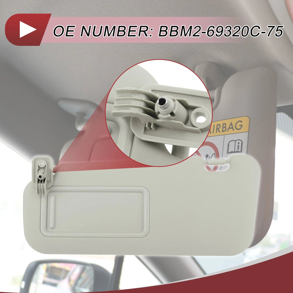 Left Driver Side Sun Visor for Mazda 3 (2010–2013) No.BBM2-69320C