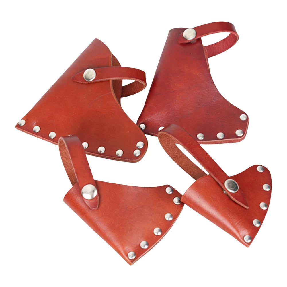 Compact Cowhide Leather Axe Cover for Hand Axes and Garden Axes