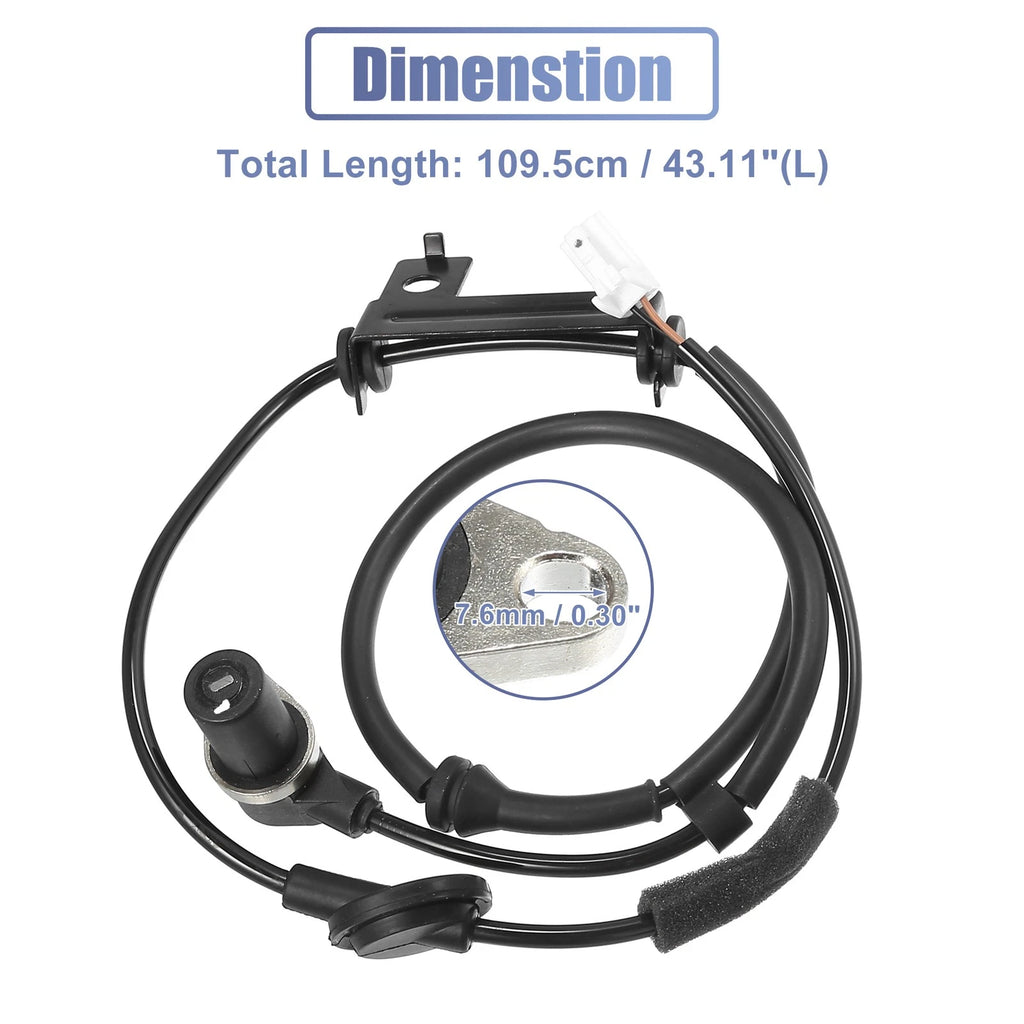 ABS Wheel Speed Sensor Rear Left Replacement for Hyundai Santa Fe (2001–2006)