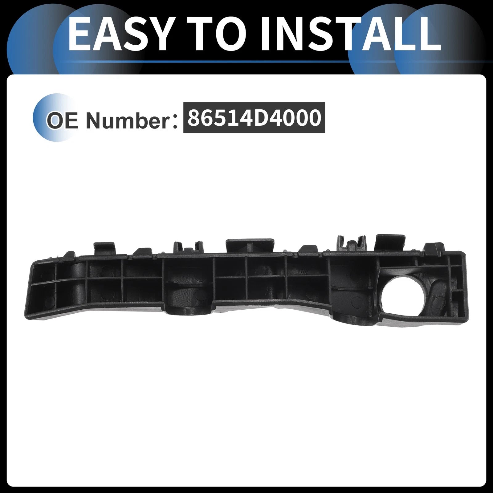 Right Front Bumper Retainer Bracket No. 86514D4000 for Kia Optima (2016–2020)