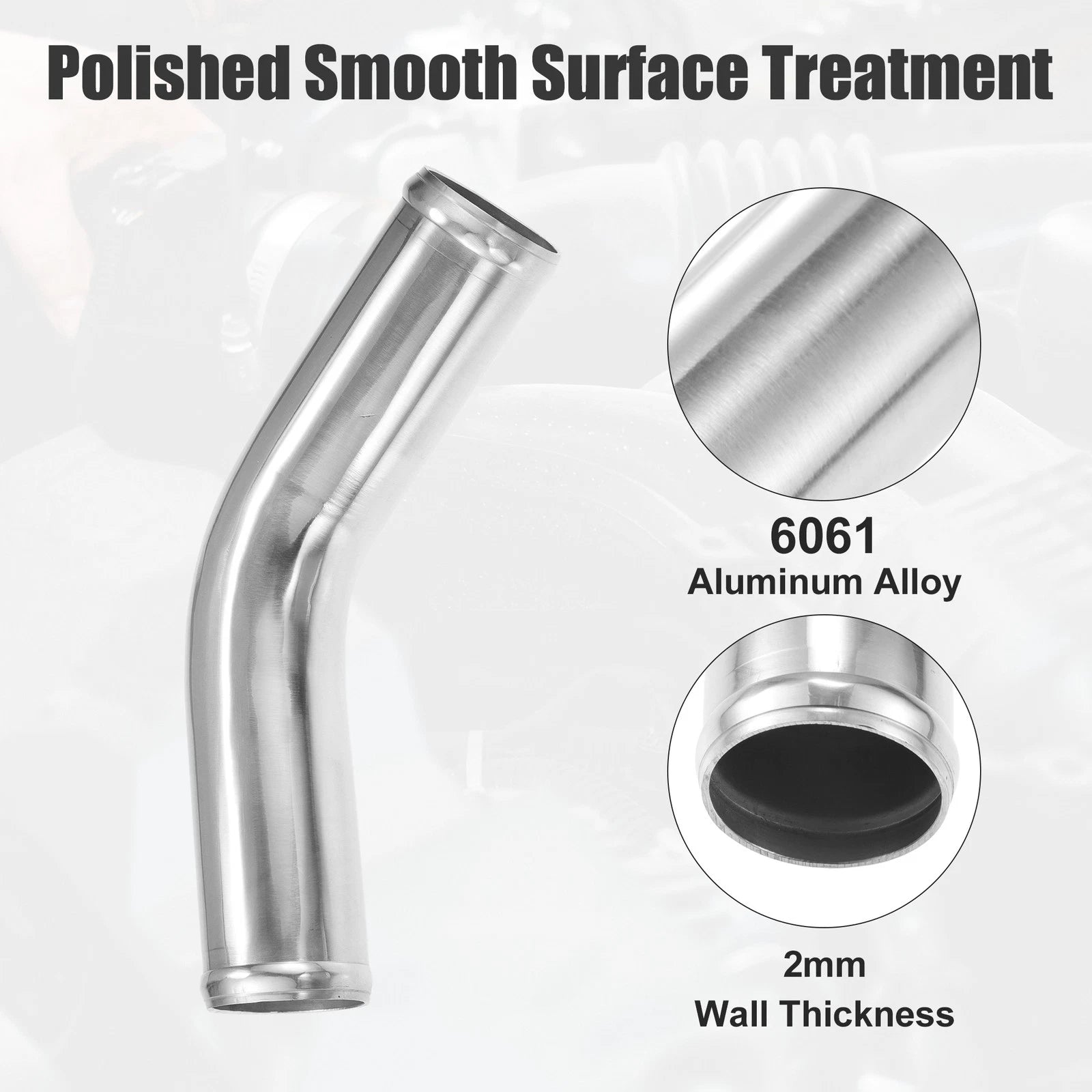 2X 2" Intercooler Pipe Intake Tube 45 Degree Bend Elbow for