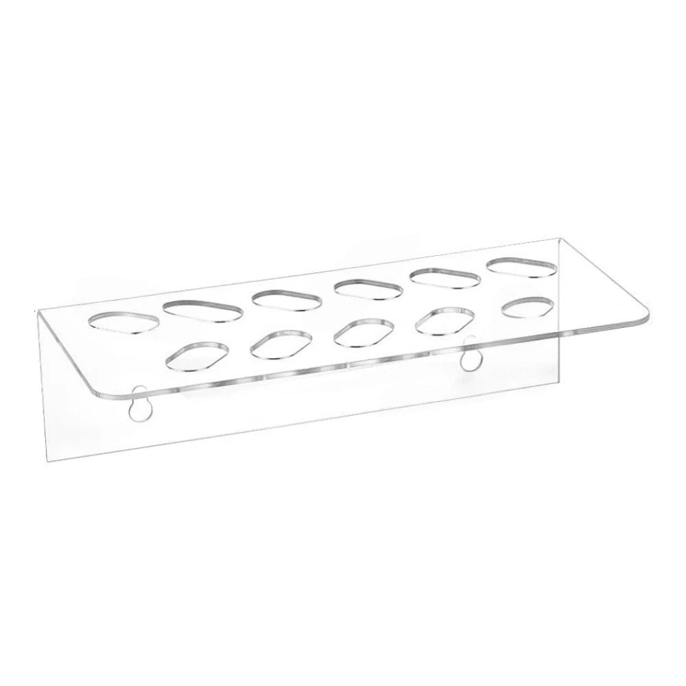 Acrylic Wall Mount Scissor Holder for Barber Tool Storage (11 Slots)