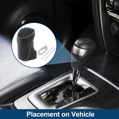 Gear Shift Knob Cover for Chevrolet Malibu (2016–2020) Carbon Fiber Black Grey
