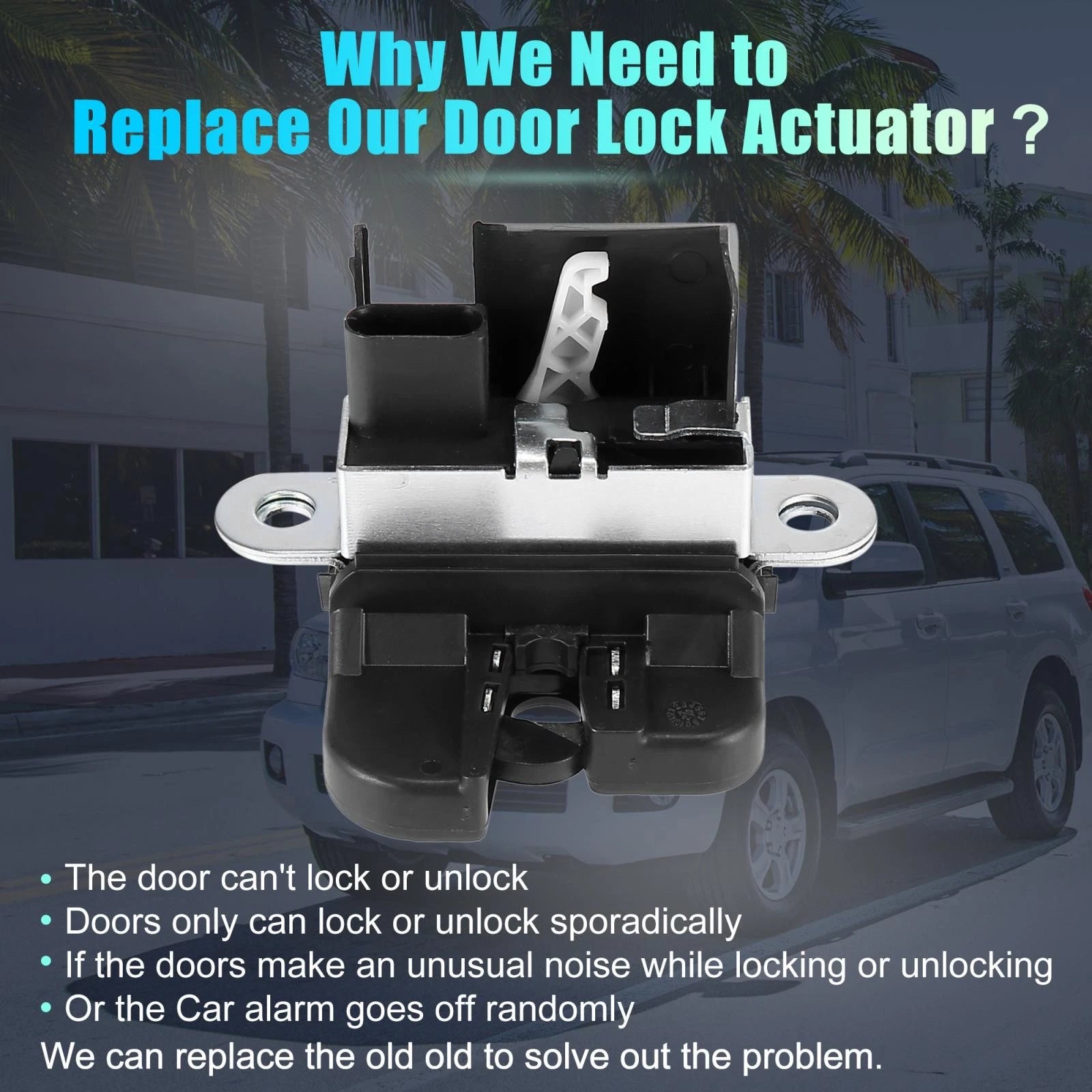 Tailgate Liftgate Latch Actuator Replacement for Volkswagen Golf GTI (2015–2021)
