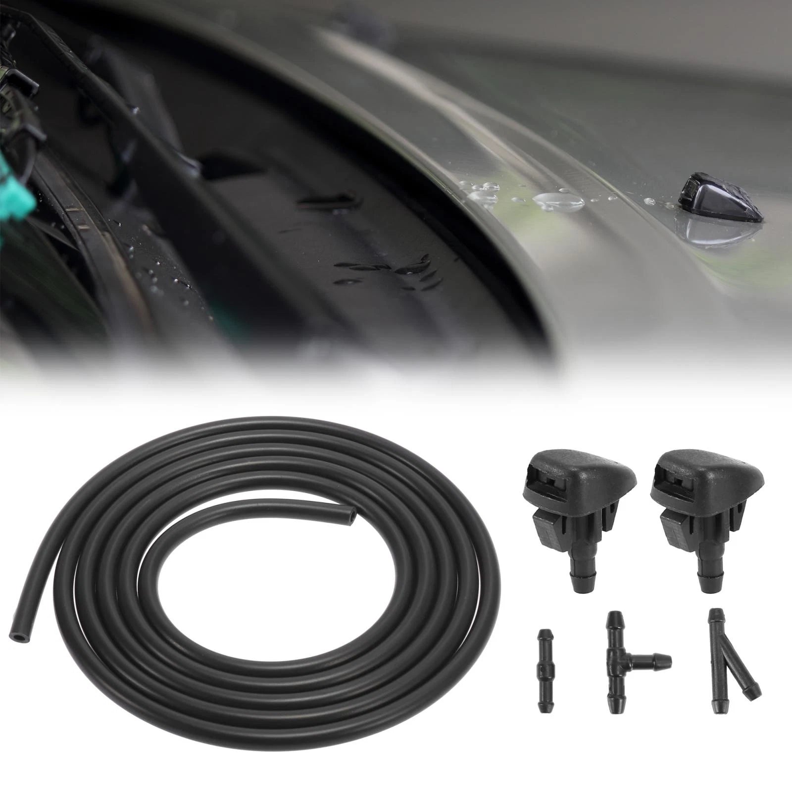 Front Windshield Washer Nozzles Kit for Mazda 3 5 6 CX-3 CX-5 CX-7 (2010–2020)