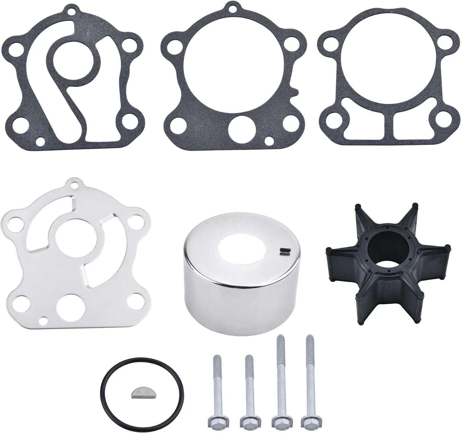 Water Pump Impeller Repair Kit for Yamaha Outboards 70 85 90HP (N/A) 692-W0078-02