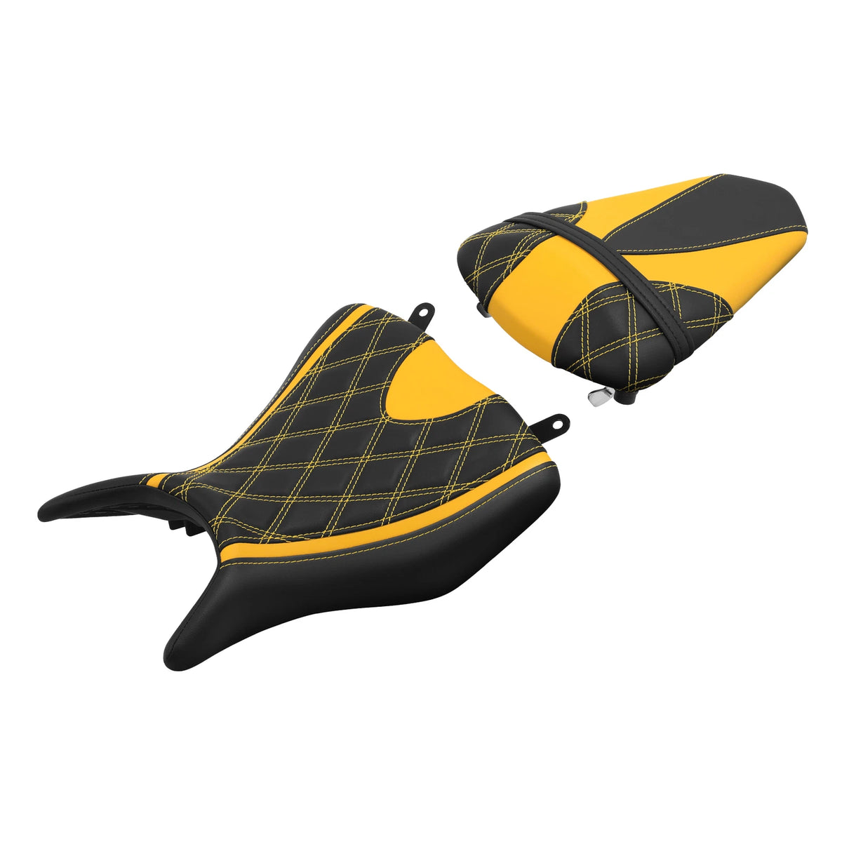 Driver & Passenger Seats for Yamaha YZF R3 (2015–2024) Black Yellow
