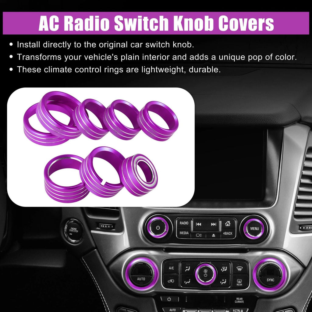 AC Radio Switch Knob Covers Replacement for Chevy Silverado GMC Sierra (2014–2018)