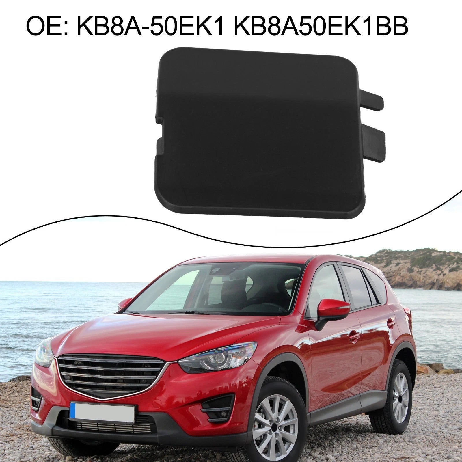 Tow Hook Cover for Car Rear Bumper (ABS)