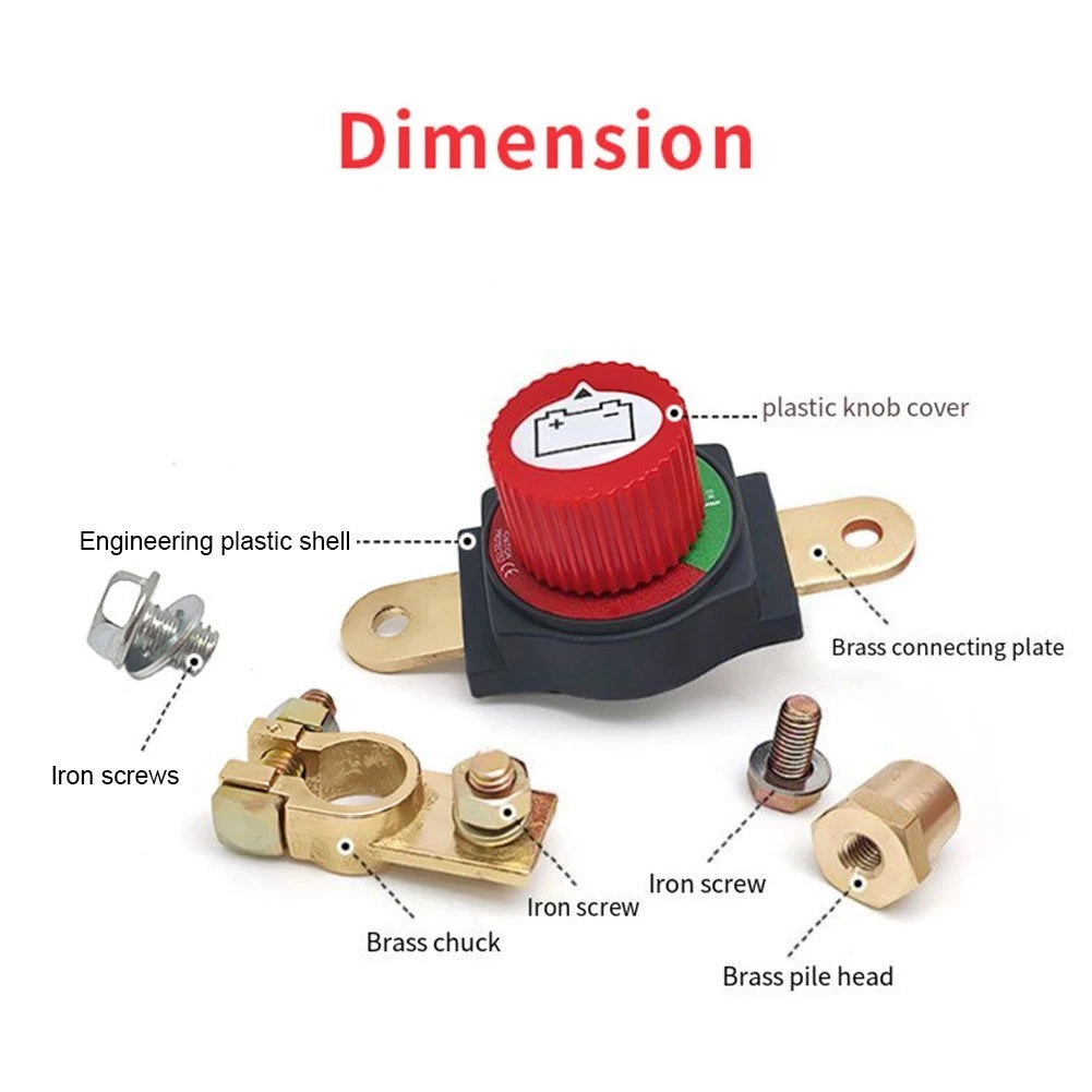 Battery Disconnect Switch for RV Car Boat ATV (12V 48V)