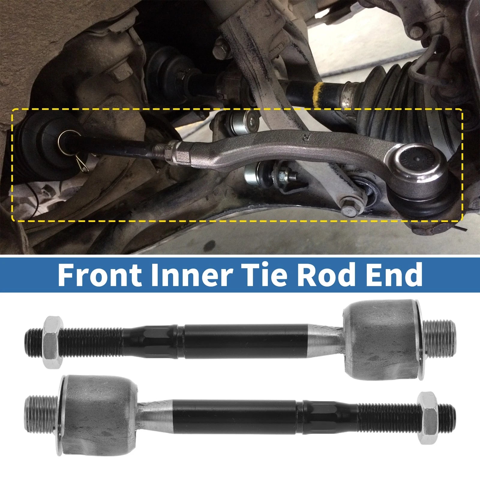 2 Pcs Front Inner Tie Rod End Links Replacement for Lexus LS430 (2001–2006)
