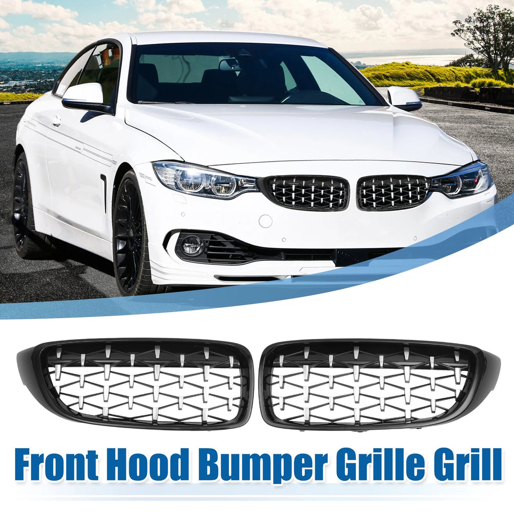 Front Hood Bumper Grille Grill Pair Replacement for BMW 428i xDrive (2017–2021)