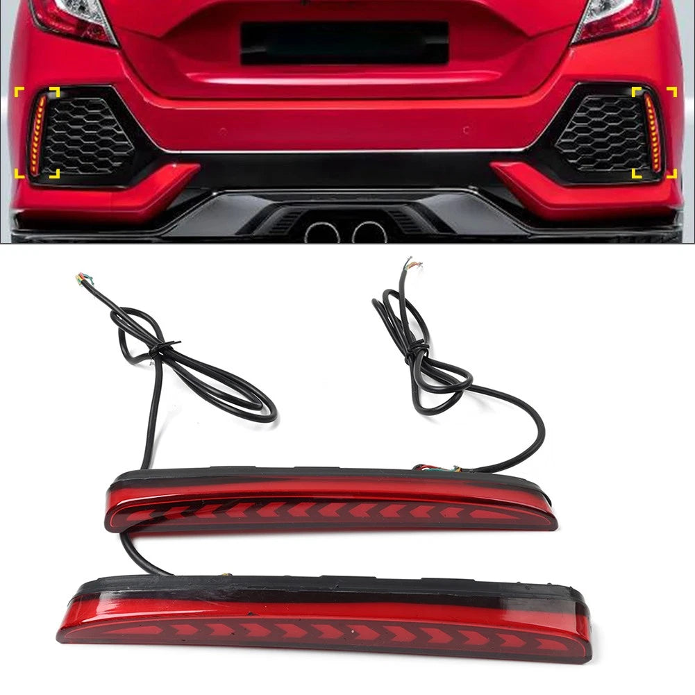 Rear Bumper Brake Signal Tail Lights for Honda Civic Hatchback (2017–2022)