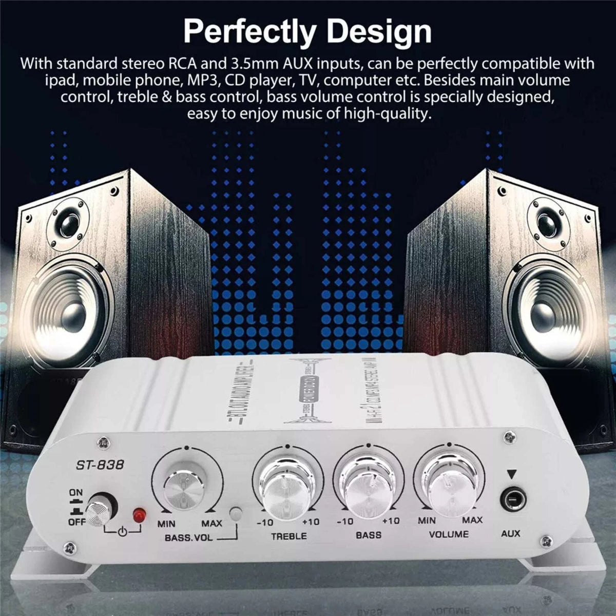 ST-838 Power Amplifier for HiFi Stereo Sound (20W2)