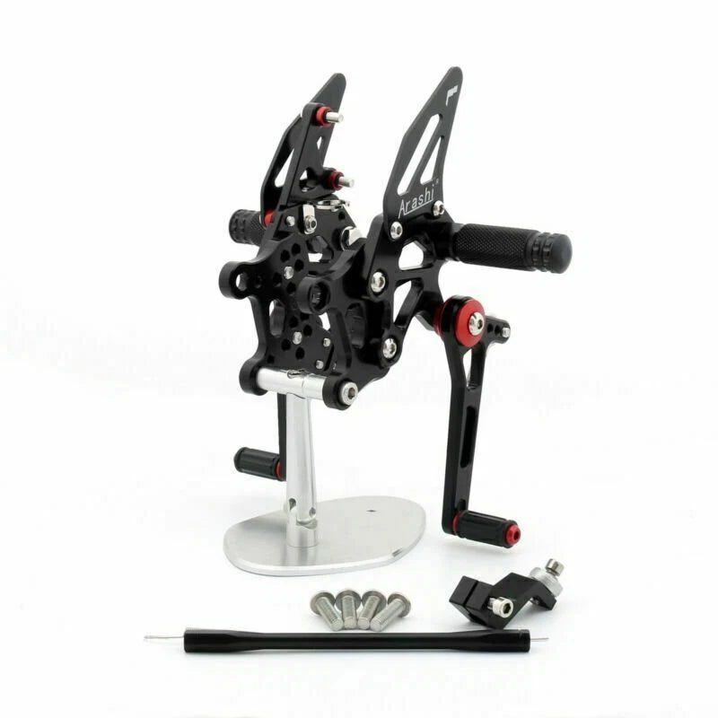 Aluminum Rearsets Footpegs Pedals for Aprilia RSV4 1000 (2009–2012) Black T9