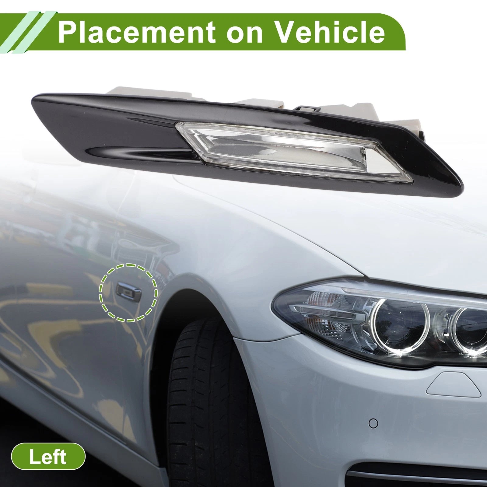 Left Side Marker Light Cover Replacement for BMW 528i (2011–2016)