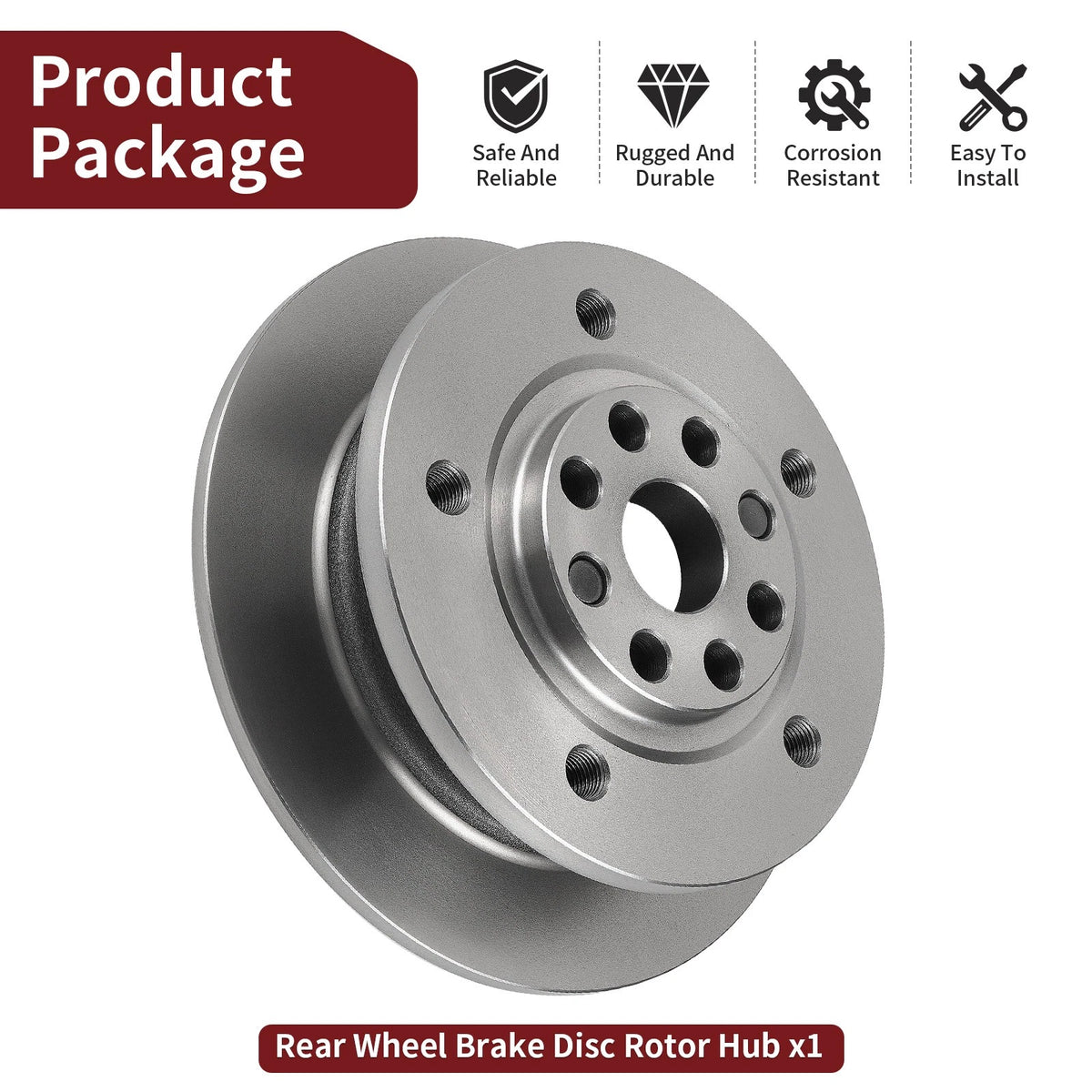 AM135647 Rear Wheel Brake Disc Rotor Hub for John Deere TX Gator 4X2 (2000–2005)
