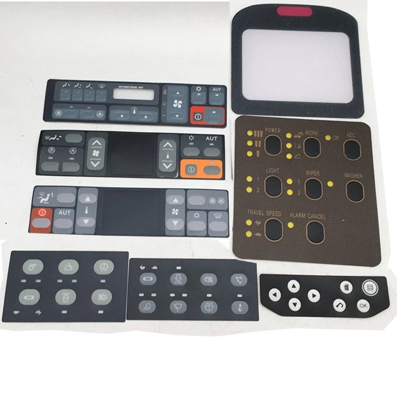 Conditioning Controller Panel Switch Button Sticker for Cat 320B/C/D (1999–2008)