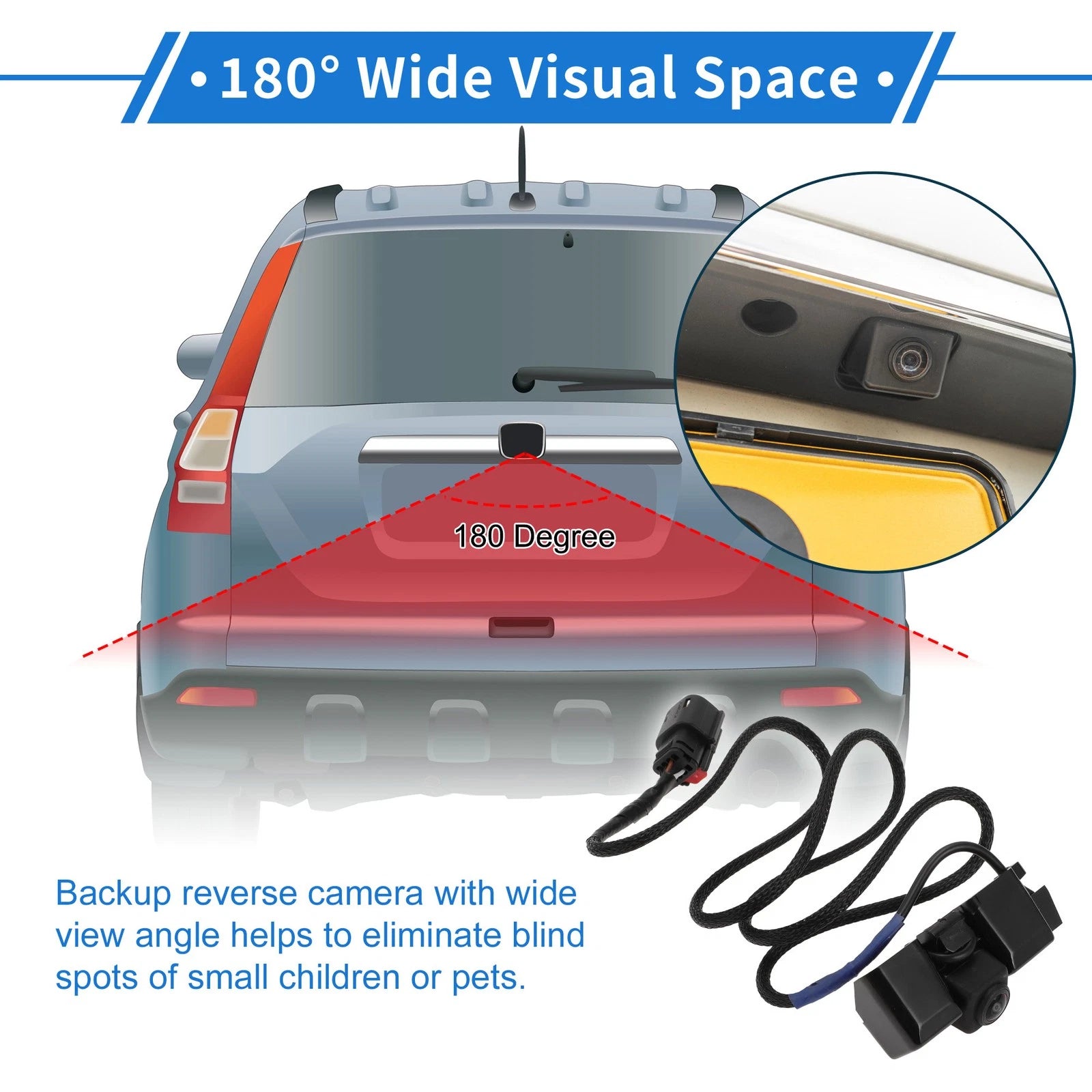 Rear View Camera Backup Reverse Camera 120-180° for Chevrolet Cheyenne (2016-2018)
