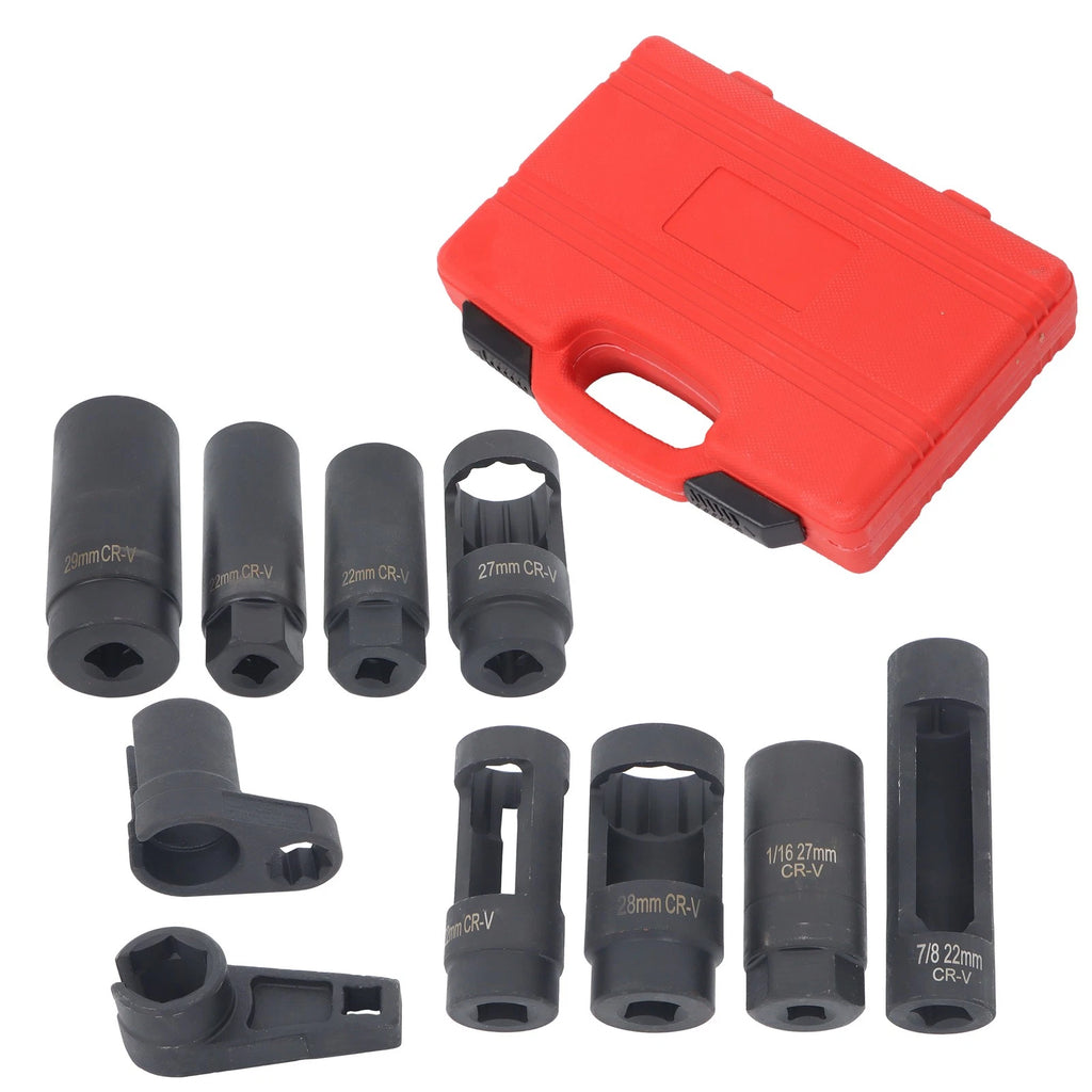 10pcs Oxygen Sensor Socket Set for Universal Vehicles