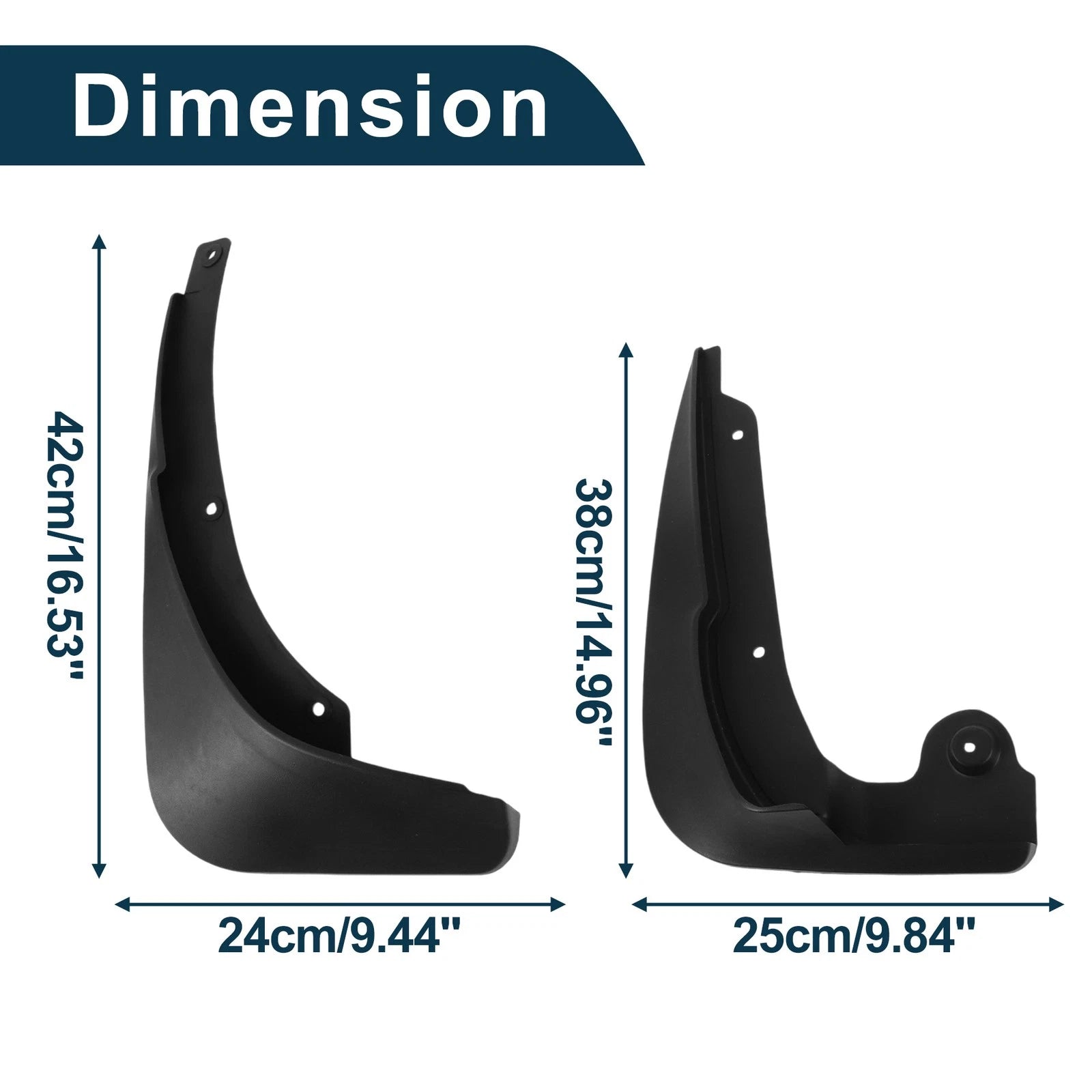 Set of 2 Mud Flaps Splash Guards for Skoda Yeti (2012–2015)