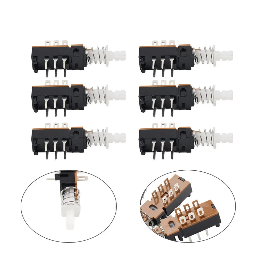 6X Momentary Push Button Switch DPDT 2 Pole 6 Pin for Universal Applications