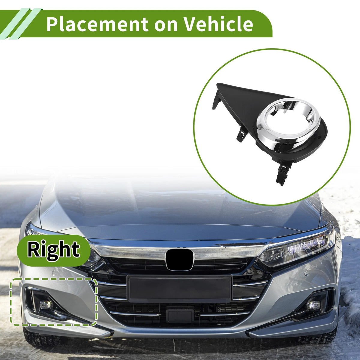 Front Right Fog Light Grill Replacement for Toyota Yaris (2015–2017)