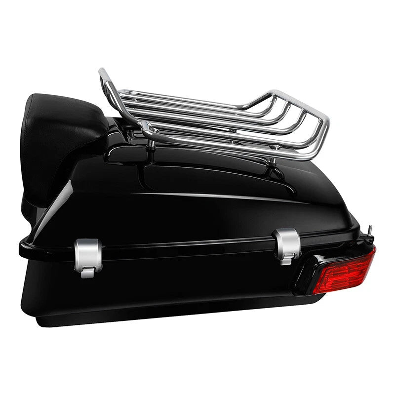 Chopped Trunk Backrest Luggage Rack LED Tail Light for Harley Touring (2014–2026)