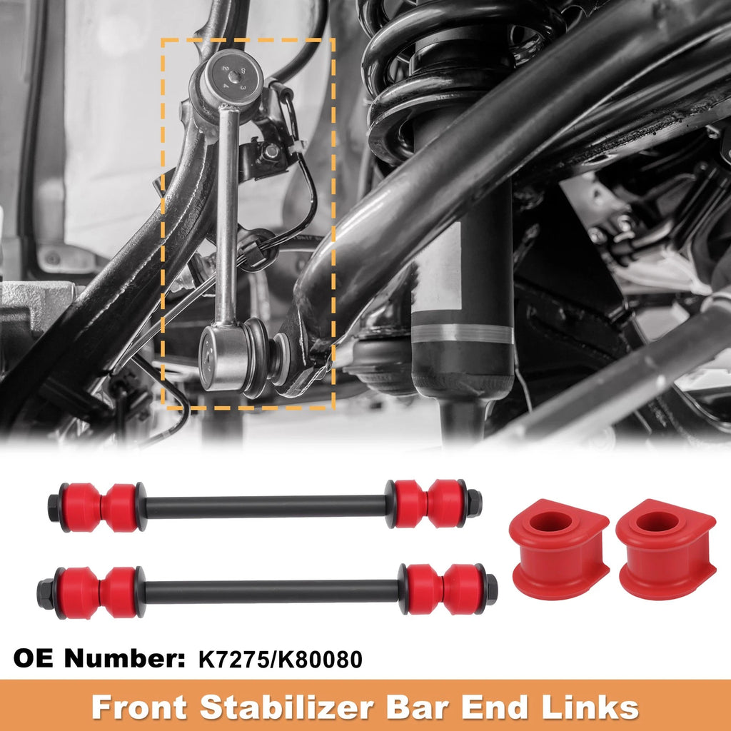 4pc Front Sway Bar Links Bushing Replacement for Dodge Ram 1500 2500 3500 (1994–2004)