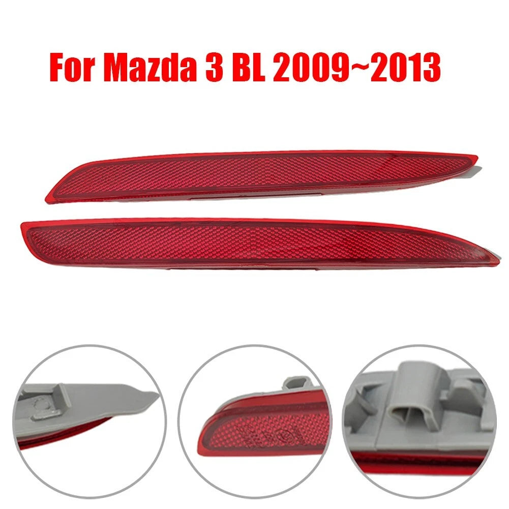 2X Rear Bumper Bar Reflector for Mazda 3 BL (2009–2013) 1011108