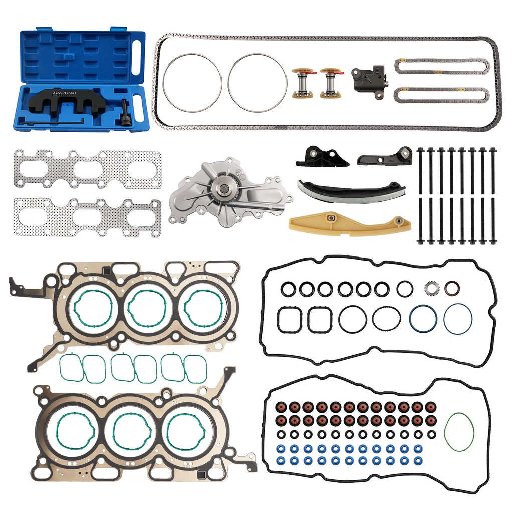 Timing Chain Kit with Head Gasket for Ford Edge Taurus Flex 3.5L (2007–2012)