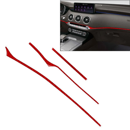 Instrument Dash Trims for Kia Stinger (2018–2023) - Red, LHD