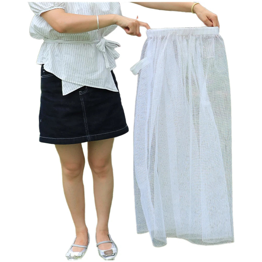 Mesh Skirt for Camping Fishing Hiking Adjustable Half Body Full Body Design