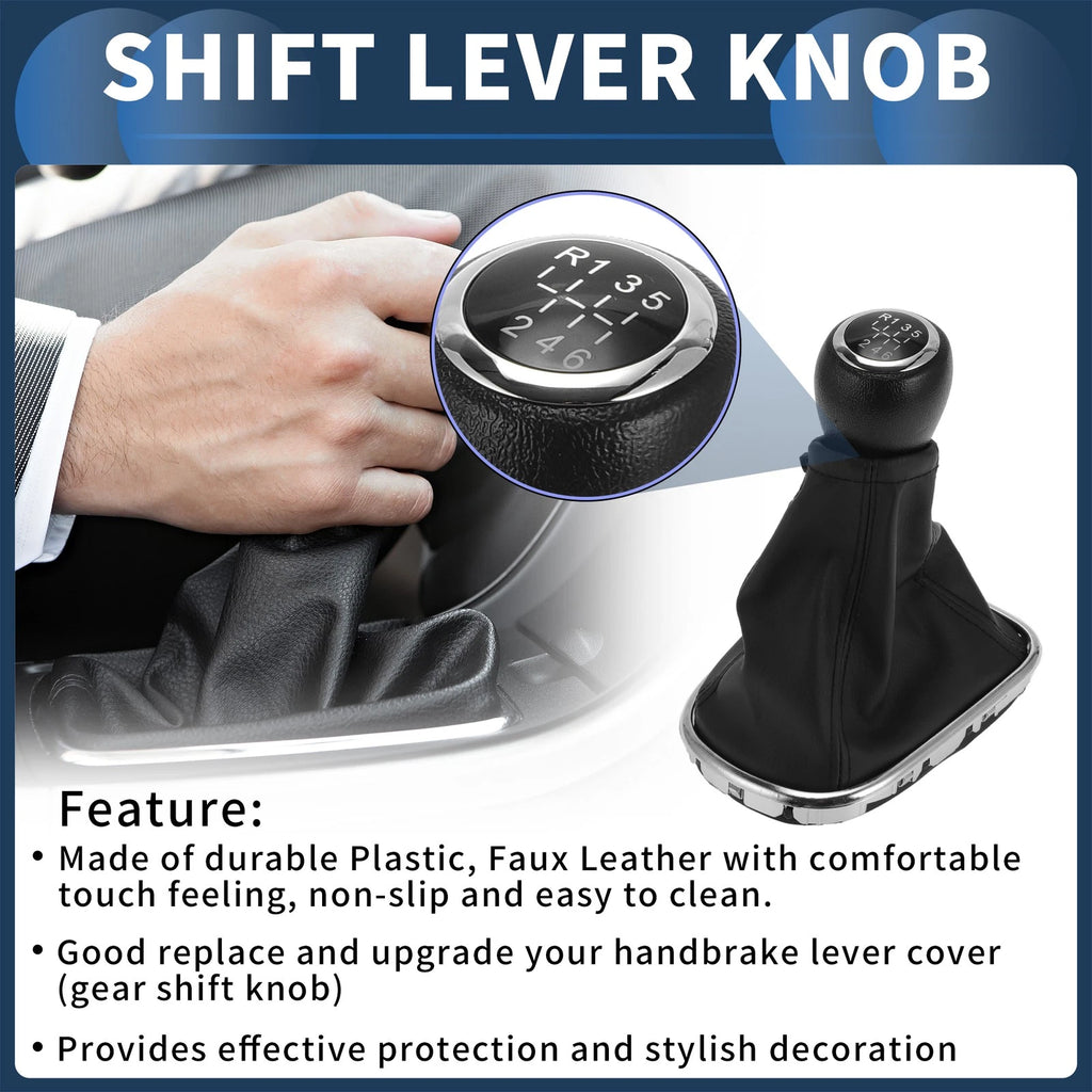 6 Speed Shifter Knob with Cover Replacement for Chevrolet Cruze (2010–2015)